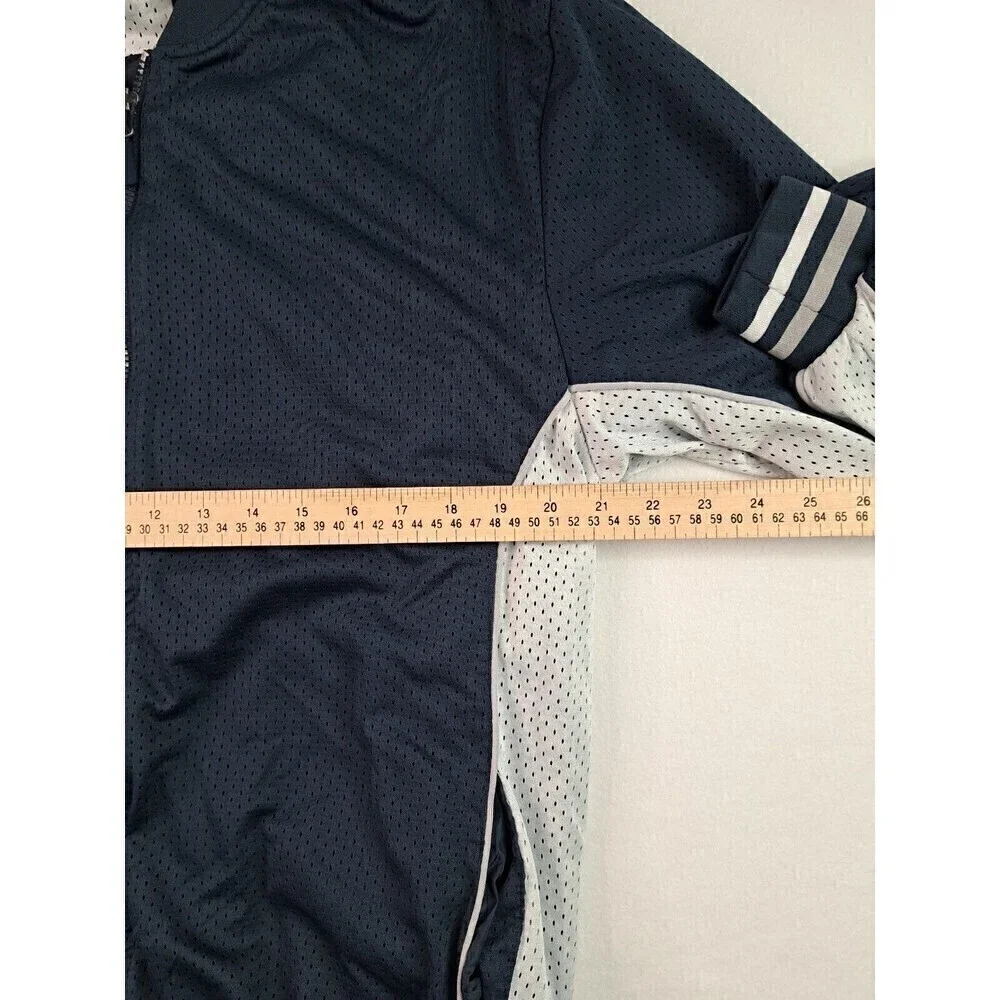 Linea Uomo Men's Size XL Jersey Track Jacket Navy Blue